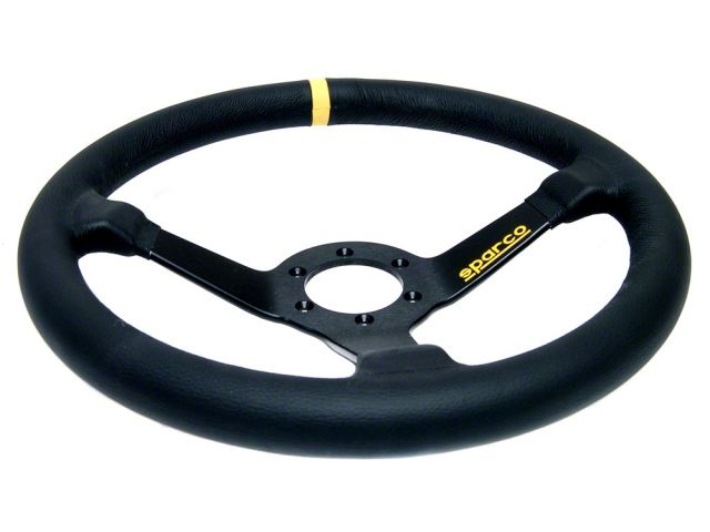 Sparco 345 Competition Black Leather Steering Wheel 350mm