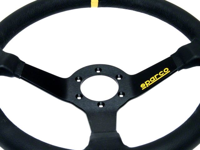 Sparco 345 Competition Black Leather Steering Wheel 350mm