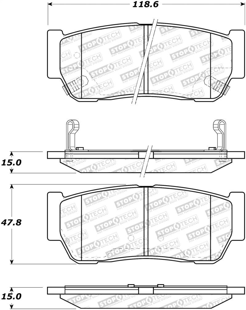 StopTech Street Brake Pads 308.09540 Main Image