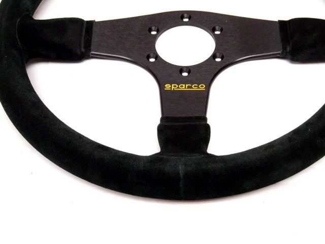 Sparco 375 Competition Black Suede Steering Wheel 350mm