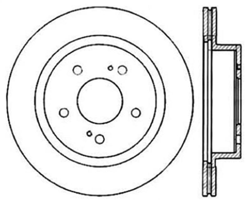 StopTech Sport Drilled & Slotted Rotor- Rear Left 127.42037L Main Image