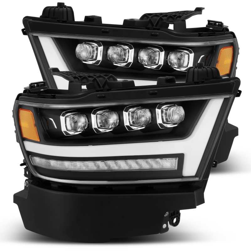 AlphaRex 19-20 Ram 1500HD NOVA LED Proj Headlight Plank Style Matte Blk w/Activ Light/Seq Signal/DRL 880518