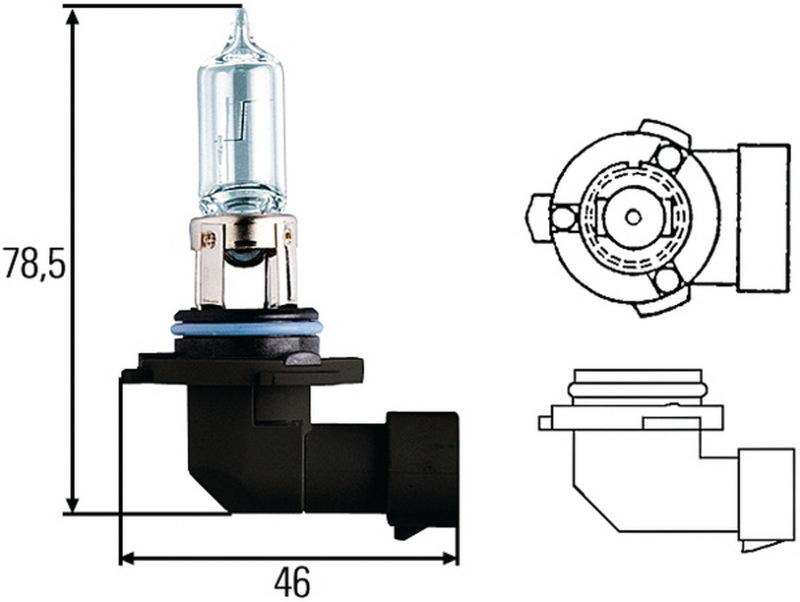 Hella Type 9005LL 12V 60W P20d T4 Halogen Bulb H83165261 Main Image