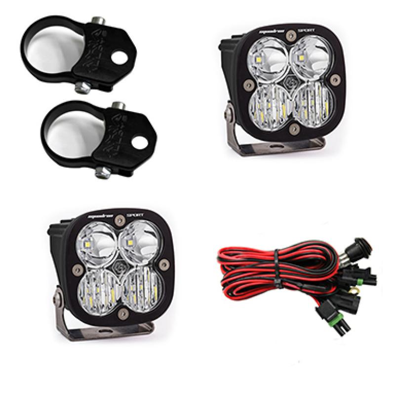 Baja Designs Squadron Sport Polaris LED Light Pods w/ 1.75in Harness/Vertical Mounts Kit 557107 Main Image