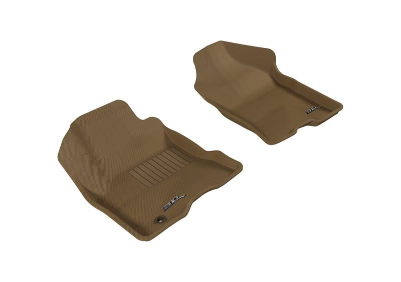 3D MAXpider 2008-2011 Ford Focus Kagu 1st Row Floormat - Tan L1FR01611502 Main Image