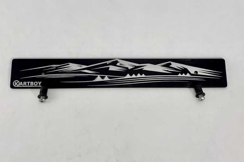 Kartboy Front Plate Delete w/ Mountain Logo KB-055-PL-MTN