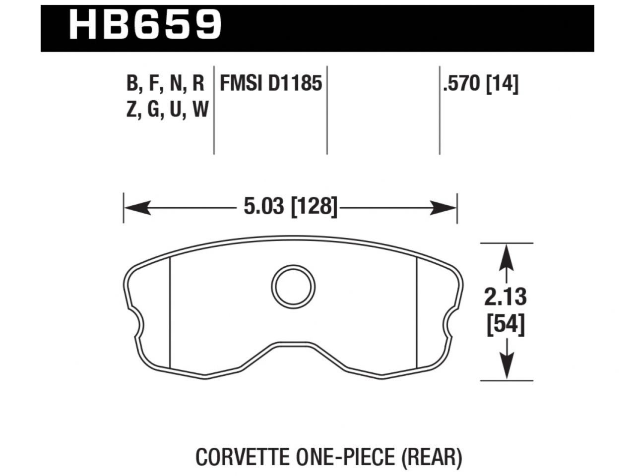 Hawk Brake Pads HB659R.570 Item Image