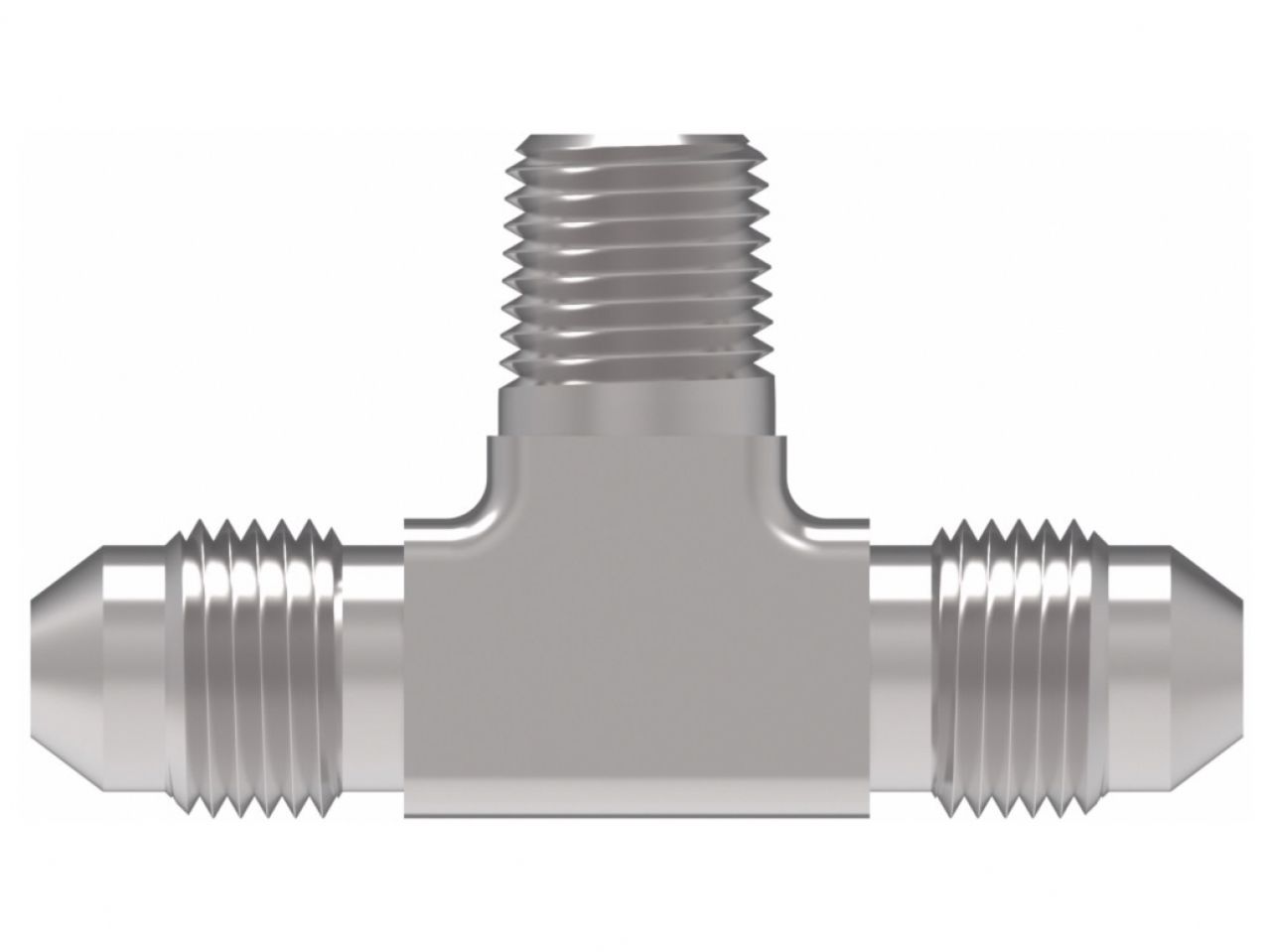 Aeroquip Union Tee; -06AN Dash x -06AN Dash x -06AN Dash; Aluminum