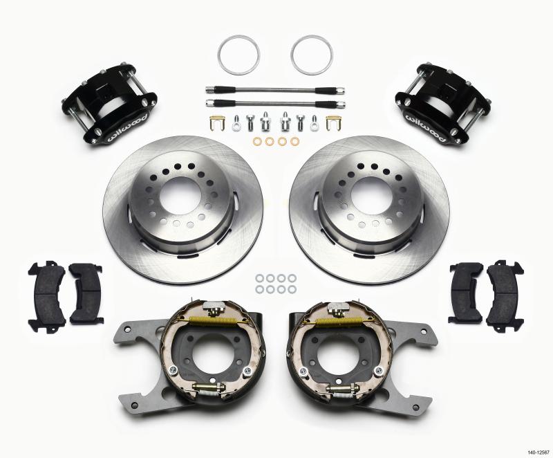 Wilwood D154 P/S Park Brake Kit Jeep Dana 35 2.56 Off 5-lug w/ lines 140-12567 Main Image