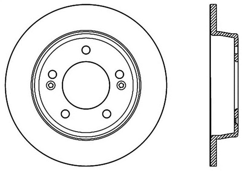 StopTech Sport Slotted 11-17 Hyundai Elantra Rear Right Slotted Rotor 126.51043SR Main Image