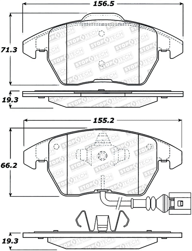 StopTech Street Brake Pads 308.11072 Main Image