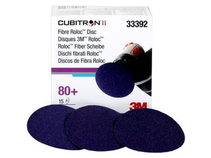 3M CubitronT II RolocT Fibre Disc 786C, 33392, 3 in (75 mm), 80+