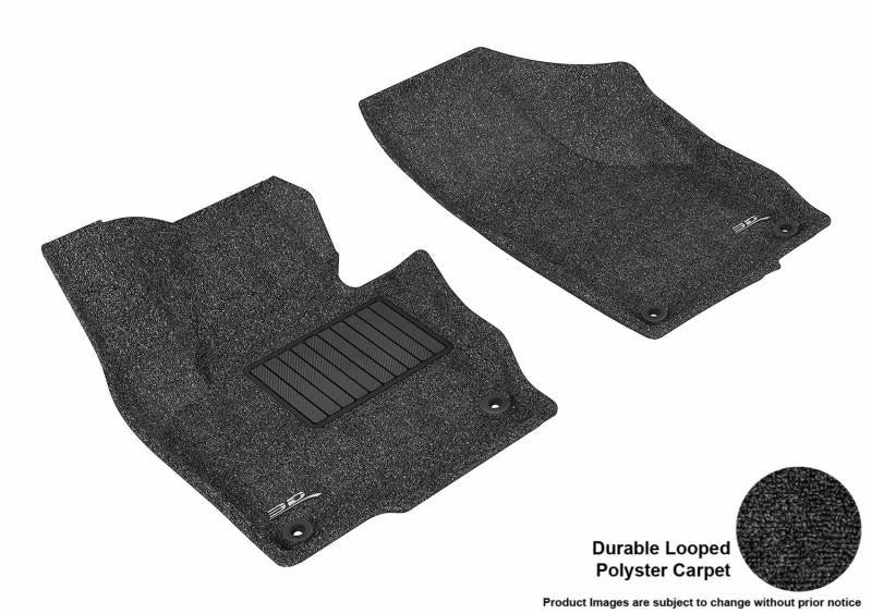 3D MAXpider 2009-2019 Volkswagen Tiguan/Tiguan Limited Classic 1st Row Floormat - Black L1VW02112209 Main Image