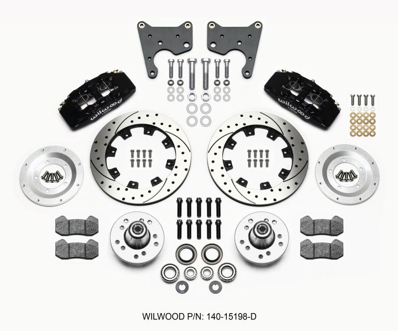 Wilwood Dynapro 6 Front Hub Kit 12.19in Drilled 65-72 CDP C Body -Drum 140-15198-D Main Image