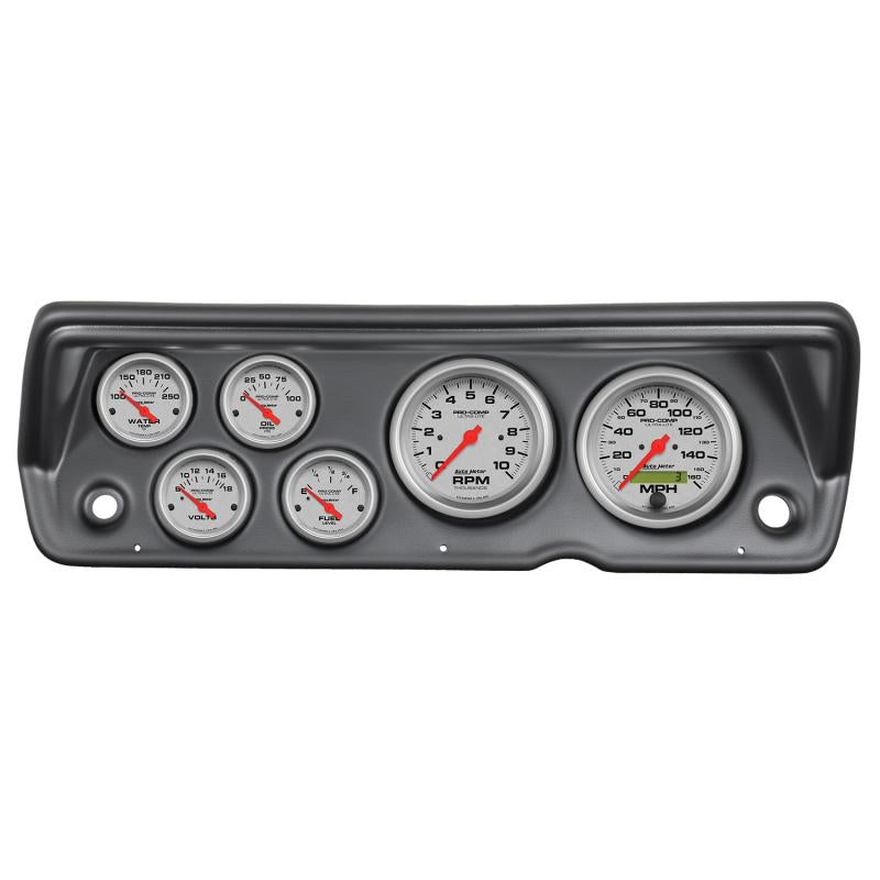 Autometer Ultra-Lite 70-76 Duster/ Demon/ Dart Dash Kit 6pc Tach / MPH / Fuel / Oil / WTMP / Volt 7031-UL Main Image