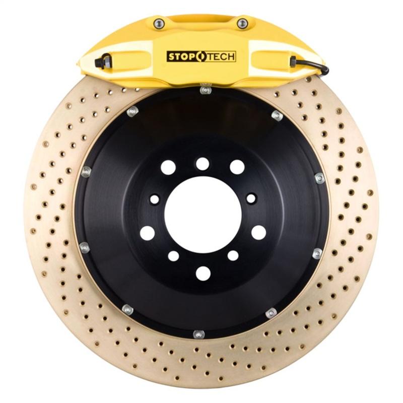 StopTech BBK 14-15 BMW M3 / M4 Rear Yellow ST-40 Calipers 380x32 Zinc Drilled Rotors 83.B38.0058.84 Main Image