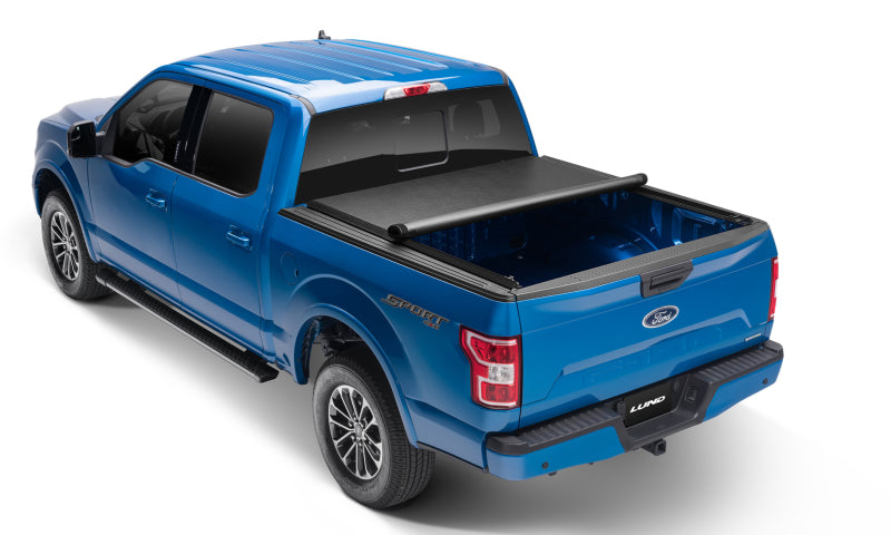 Lund 99-07 Ford F250/F350/F450 Super Duty (8ft bed) Genesis Roll Up Tonneau Cover - Black 960253