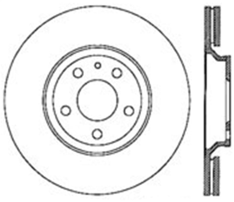 StopTech Sport Cryo Cross Drilled Brake Rotor; Rear Left