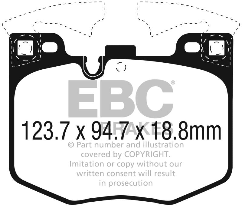 EBC 2017+ BMW 530 2.0L Turbo (G30) Ultimax2 Front Brake Pads UD1867 Main Image