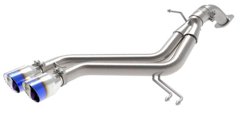 aFe Takeda 13-17 Hyundai Veloster L4-1.6L 2-1/2in 304 SS Axle-Back Exhaust w/ Blue Flame Tips 49-37019-L