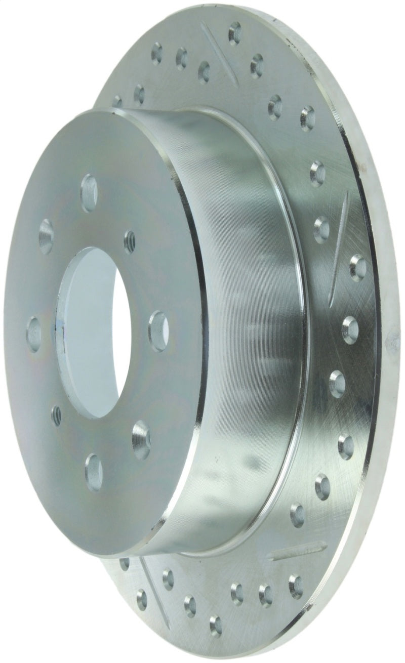 StopTech Select Sport Drilled And Slotted Brake Rotor; Rear Left