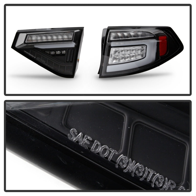Spyder 08-14 Subara Impreza WRX Hatchback LED Tail Lights Seq Signal Black ALT-YD-SI085D-SEQ-BK 5086730