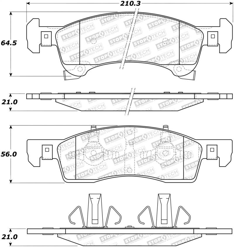 StopTech Street Brake Pads 308.09340 Main Image