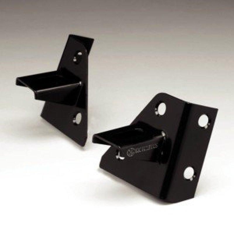 KC HiLiTES 86-95 Jeep YJ Windshield Hinge Light Mount Bracket Set (Pair) - Black 7321 Main Image