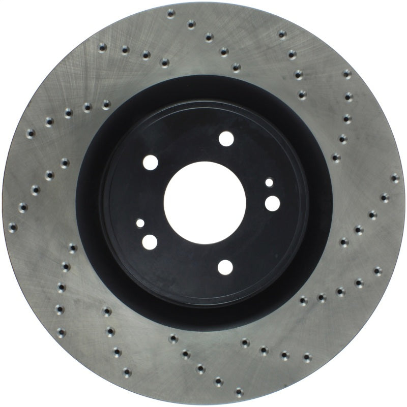 StopTech Sport Cross Drilled Brake Rotor; Front Left