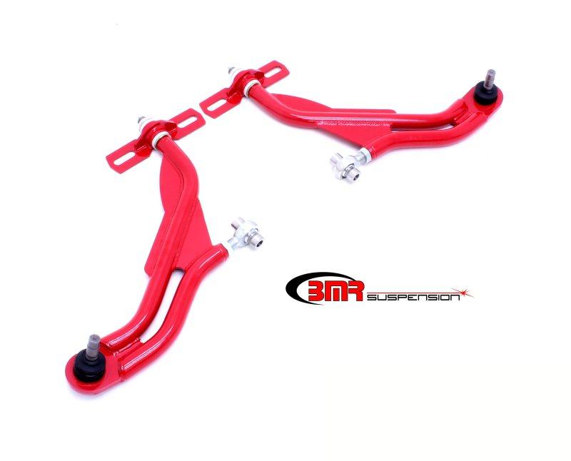 BMR 05-09 S197 Mustang Adj. Lower A-Arms Delrin/Rod End w/ 18mm STD. Ball Joint - Red AA019R Main Image