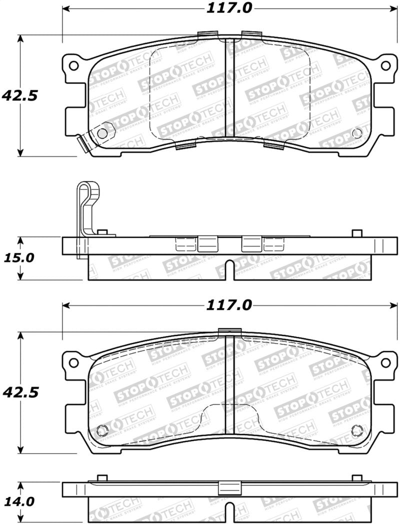 StopTech Street Brake Pads - Front 308.05530 Main Image