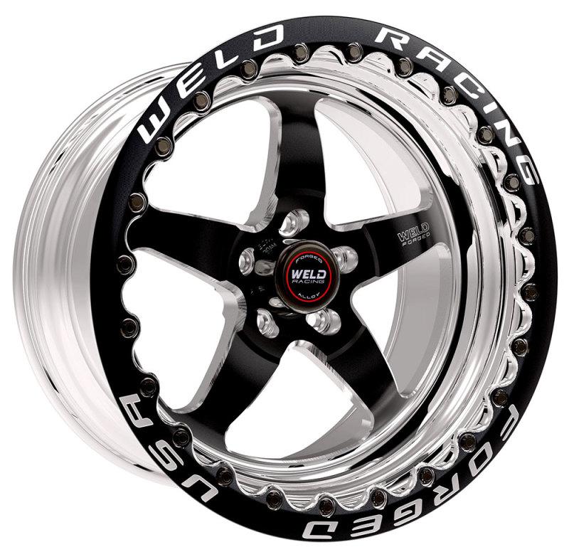 Weld S71 17x10.5 / 5x4.5 BP / 7.8in. BS Black Wheel (Medium Pad) - Black Single Beadlock MT 71MB7105A78F Main Image