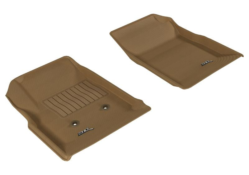 3D MAXpider 2015-2020 Chevrolet/GMC Colorado/Canyon Crew Cab Kagu 1st Row Floormat - Tan L1CH06711502 Main Image