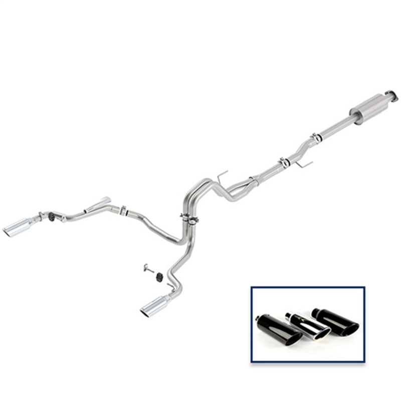 Ford Racing 15-18 F-150 2.7L Cat-Back Extreme Exhaust System Rear Exit w/ Chrome Tips M-5200-F1527DECA