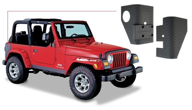 Bushwacker 97-06 Jeep Wrangler Trail Armor Rear Corners - Black 14001 Main Image