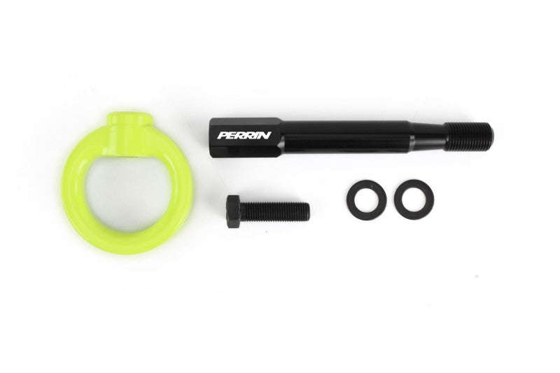 Perrin 14-19 Subaru Forester/Ascent Tow Hook Kit (Rear) - Neon Yellow PSP-BDY-253NY