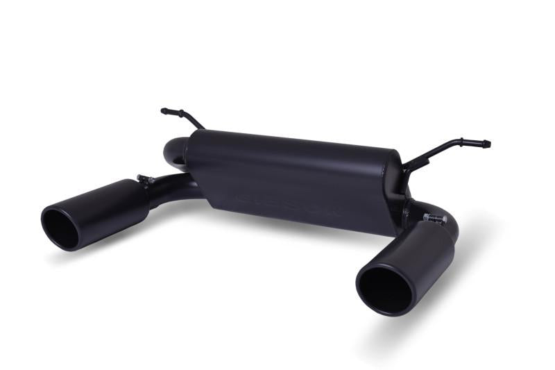 Gibson 18-19 Jeep Wrangler JL Rubicon 3.6L 2.5in Cat-Back Dual Split Exhaust - Black Elite (Ceramic) 617307-B Main Image