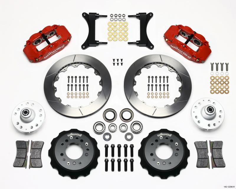 Wilwood Narrow Superlite 6R Front Hub Kit 12.88in Red 79-87 GM G Body 140-12298-R Main Image