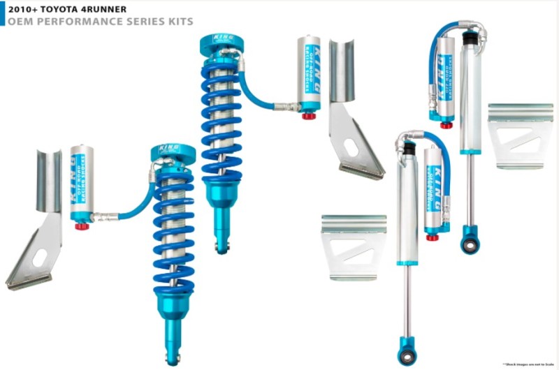 King Shocks 2010+ Toyota 4Runner Front 2.5 Dia Remote Res 600lb Spring Rate Coilover w/Adj (Pair) 25001-278A-600