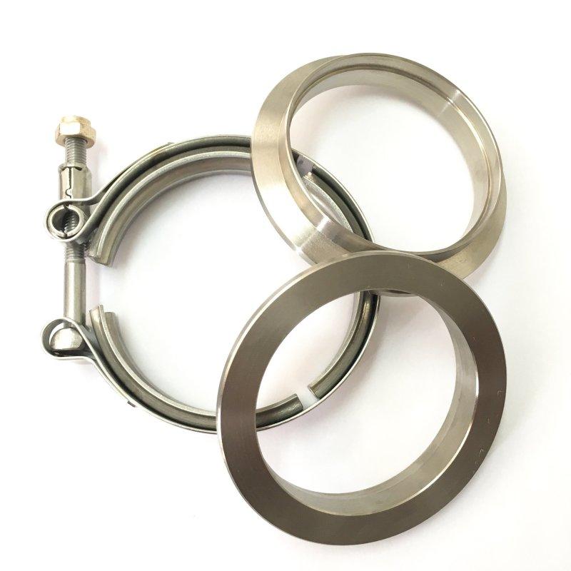 Ticon Industries 2.5in Titanium V-Band Clamp Assembly (2 Flanges/1 Clamp) 103-06310-0002 Main Image