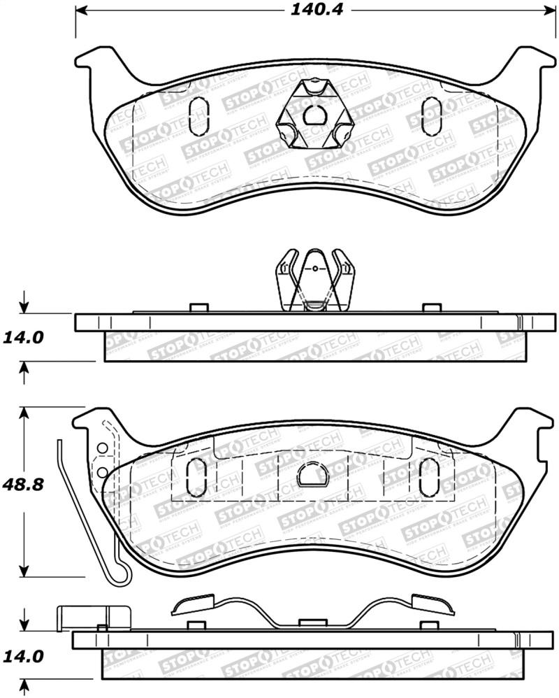 StopTech Street Brake Pads 308.09640 Main Image