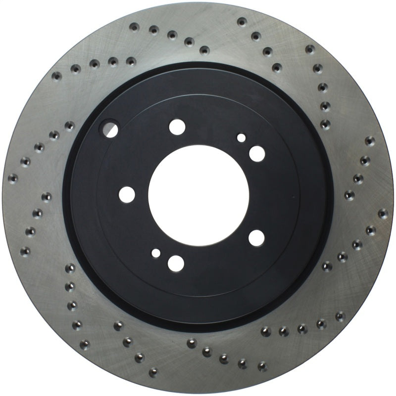 StopTech Sport Cross Drilled Brake Rotor; Rear Left