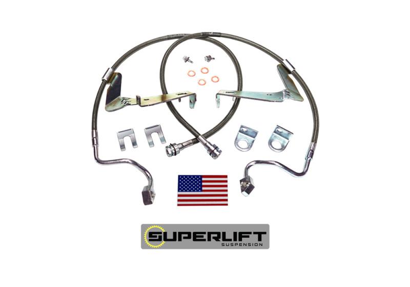 Superlift 08-10 Ford F-250/F-350 w/ 6-10in Lift Kit (Pair) Bullet Proof Brake Hoses 91560 Main Image