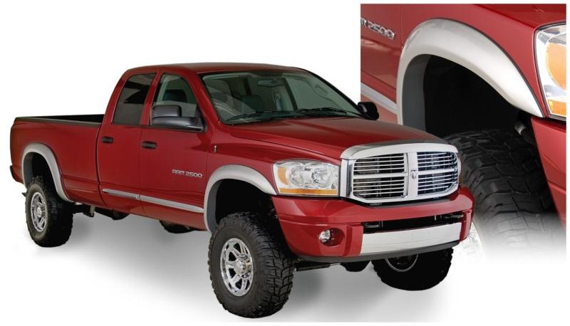 Bushwacker 06-08 Dodge Ram 1500 Fleetside Extend-A-Fender Style Flares 4pc 97.9/98.3in Bed - Black 50912-02 Main Image