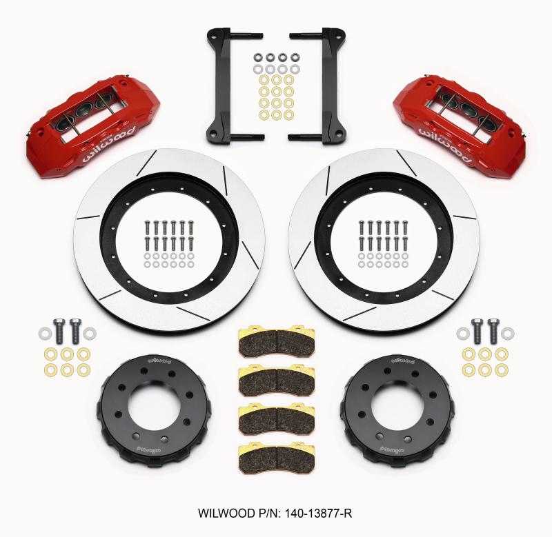 Wilwood TX6R Front Kit 16.00in Red 1999-2010 GM H2 Truck/SUV 2500 140-13877-R Main Image