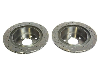 P2M Slotted - Drilled Rear Brake Rotors (Pair) 2003-2005 Nissan Z33