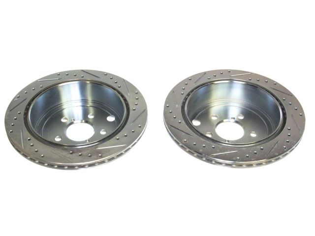 P2M Slotted - Drilled Rear Brake Rotors (Pair) - FR-S BRZ