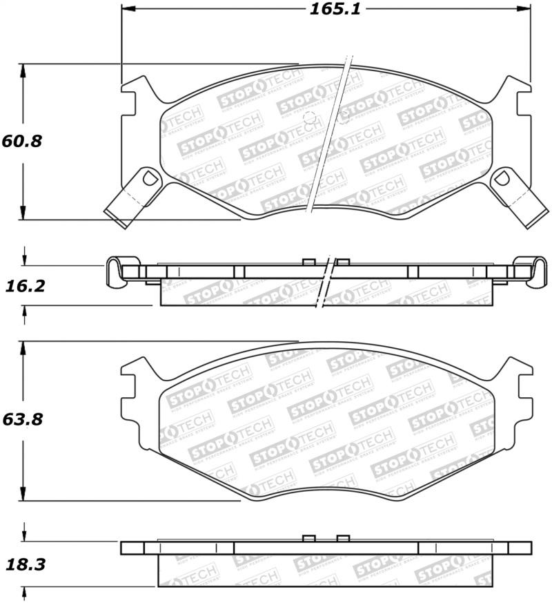 StopTech Street Brake Pads - Front 308.05220 Main Image