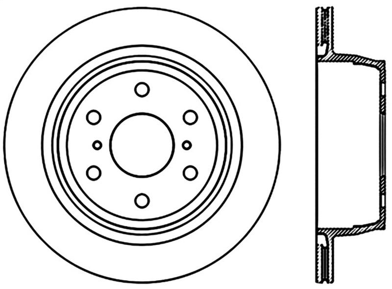 StopTech Sport Cryo Drilled/Slotted Brake Rotor; Rear Right