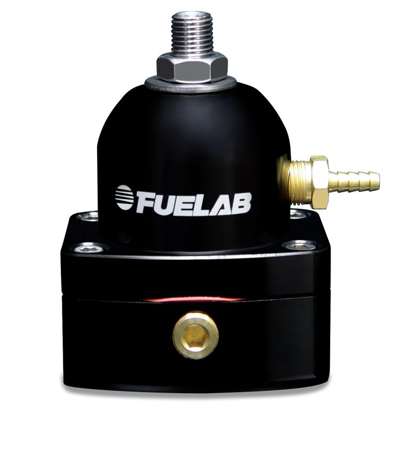 Fuelab 515 EFI Adjustable FPR Large Seat 25-90 PSI (2) -6AN In (1) -6AN Return - Black 51506-1-L-E Main Image